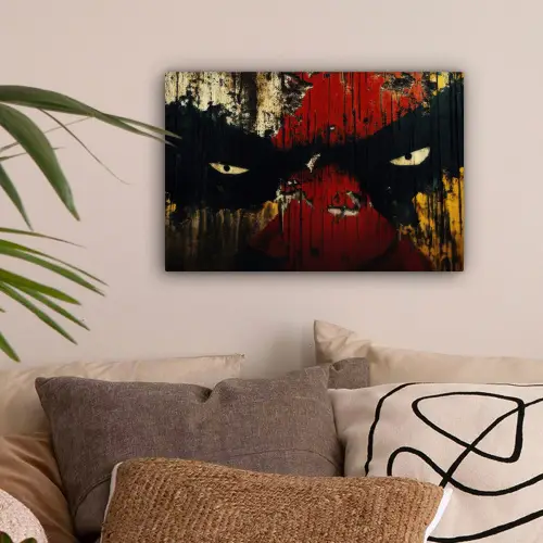 Graffiti - Ogen - Abstract canvas 2cm klein -sfeer1