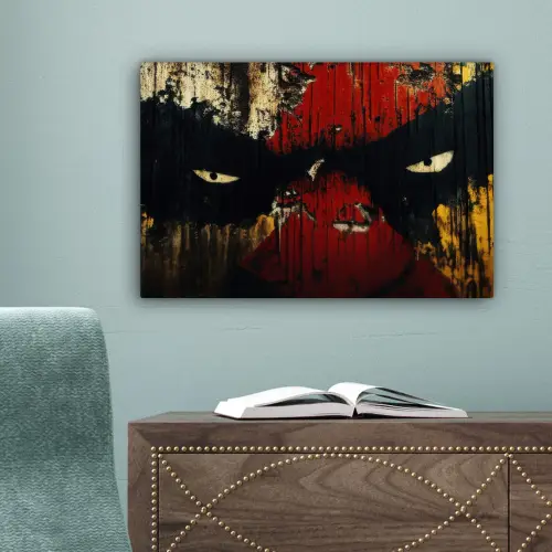 Graffiti - Ogen - Abstract canvas 2cm klein -sfeer4