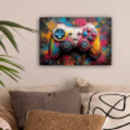 Graffiti - Gaming - Controller - Verf canvas 2cm klein -sfeer1