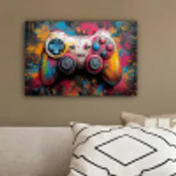 Graffiti - Gaming - Controller - Verf canvas 2cm klein -sfeer3