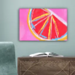 Grapefruit - Geschilderd - Roze - Strepen canvas 2cm klein -sfeer4