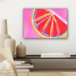 Grapefruit - Geschilderd - Roze - Strepen canvas 2cm klein -sfeer6