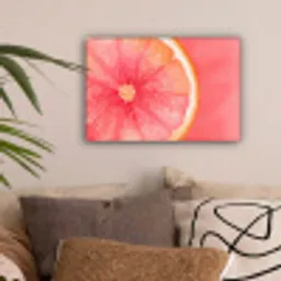 Grapefruit - Roze - Levendig canvas 2cm klein -sfeer1