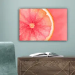 Grapefruit - Roze - Levendig canvas 2cm klein -sfeer4