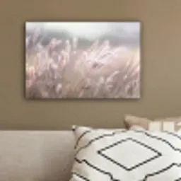 Graspluimen - Wind - Beige - Mistig canvas 2cm klein -sfeer3