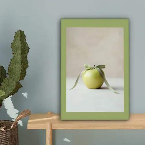 Groen - Appel - Strikje canvas 2cm klein -sfeer4