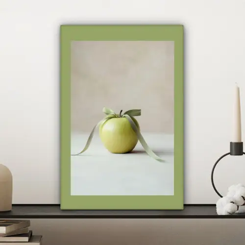 Groen - Appel - Strikje canvas 2cm klein -sfeer6