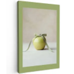Groen - Appel - Strikje canvas 2cm klein -z3d