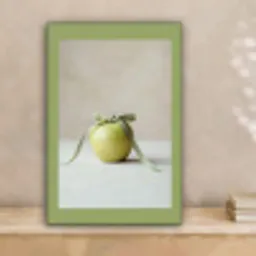 Groen - Appel - Strikje canvas 2cm klein -sfeer1