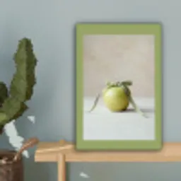 Groen - Appel - Strikje canvas 2cm klein -sfeer4