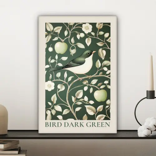 Groen - Vogel - Bloemen canvas 2cm klein -sfeer6