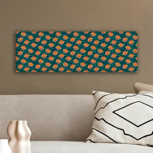 Groen - Disco - Patroon canvas 2cm klein 828 -sfeer3
