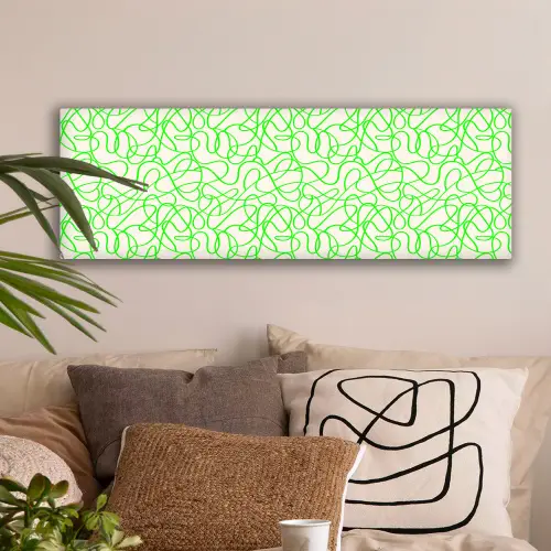 Groen - Lijnen - Abstract - Neon canvas 2cm klein 828 -sfeer1