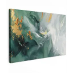 Groen - Modern - Marmer - Abstract canvas 2cm klein -z3d