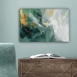 Groen - Modern - Marmer - Abstract canvas 2cm klein -sfeer4