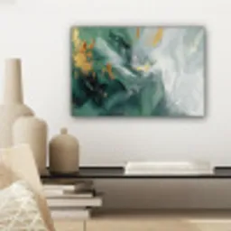 Groen - Modern - Marmer - Abstract canvas 2cm klein -sfeer6