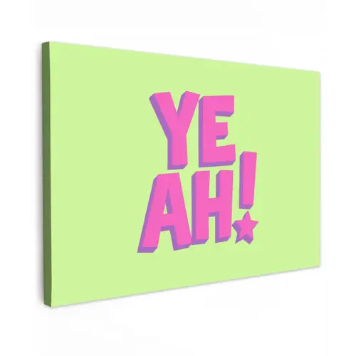 Groen - Neon - Quote canvas 2cm klein -z3d