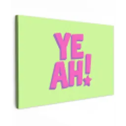 Groen - Neon - Quote canvas 2cm klein -z3d