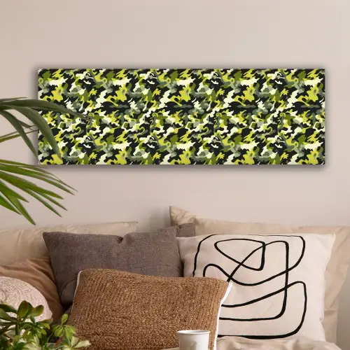 Groen - Geel - Camouflage - Patroon canvas 2cm klein 828 -sfeer1
