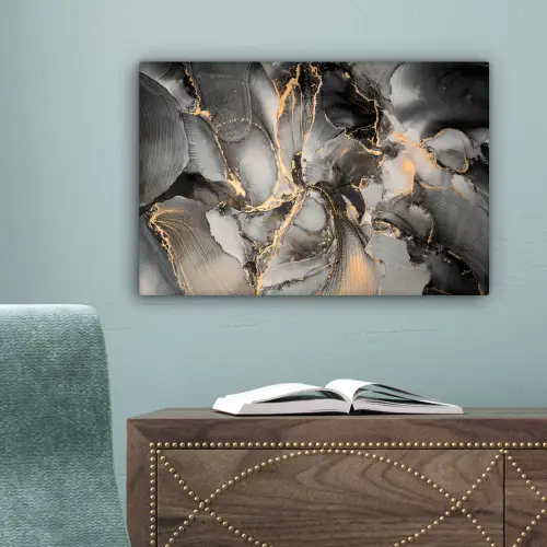 Grijs - Luxe - Goud - Marmer canvas 2cm klein -sfeer4