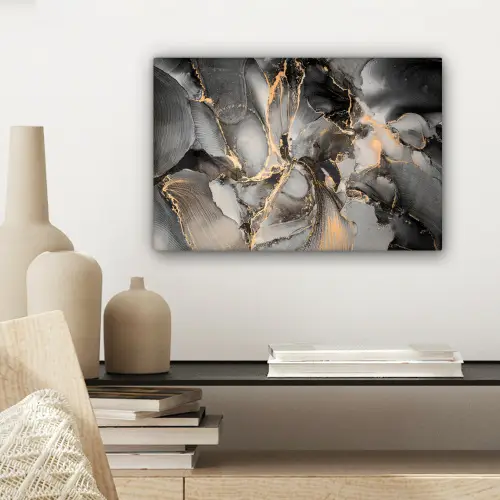 Grijs - Luxe - Goud - Marmer canvas 2cm klein -sfeer6