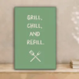 Grill - Groen - Zomer - Quote canvas 2cm klein -sfeer1