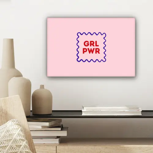 Grl pwr - Roze - Kader canvas 2cm klein -sfeer6
