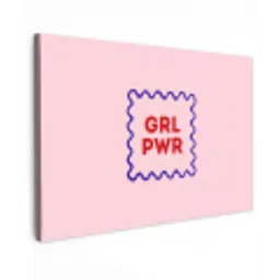 Grl pwr - Roze - Kader canvas 2cm klein -z3d