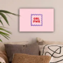 Grl pwr - Roze - Kader canvas 2cm klein -sfeer1