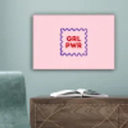 Grl pwr - Roze - Kader canvas 2cm klein -sfeer4