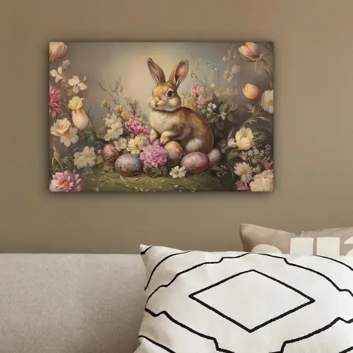 Haas - Stilleven - Bloemen canvas 2cm klein -sfeer3