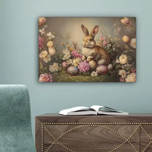 Haas - Stilleven - Bloemen canvas 2cm klein -sfeer4