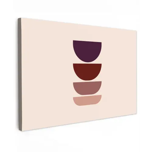 Harmonieus - Symmetrisch - Rood canvas 2cm klein -z3d