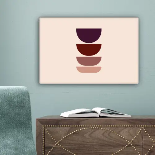 Harmonieus - Symmetrisch - Rood canvas 2cm klein -sfeer4