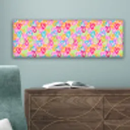 Hart - Neon - Patroon - Kleur canvas 2cm klein 828 -sfeer4