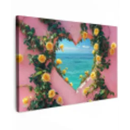Hart - Zee - Muur canvas 2cm klein -z3d