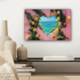 Hart - Zee - Muur canvas 2cm klein -sfeer6