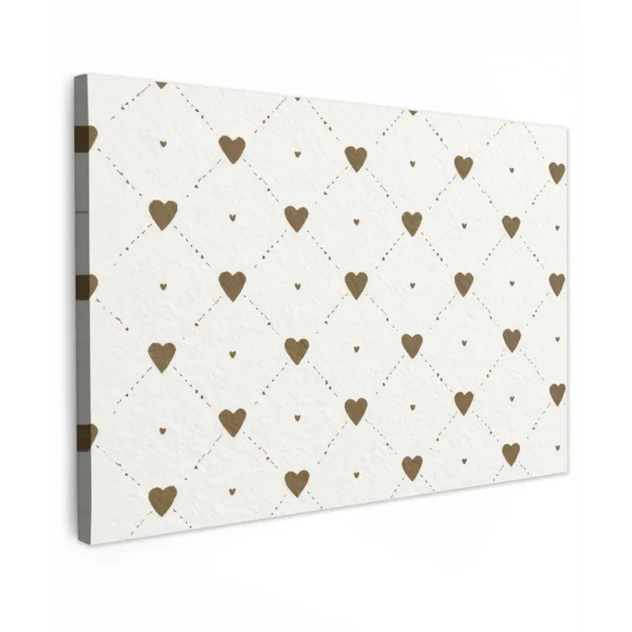 Hartjes - Patroon - Raster - Klassiek canvas 2cm klein -z3d