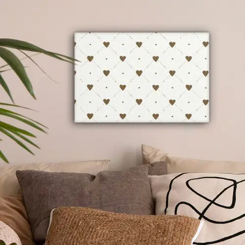 Hartjes - Patroon - Raster - Klassiek canvas 2cm klein -sfeer1