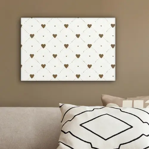 Hartjes - Patroon - Raster - Klassiek canvas 2cm klein -sfeer3