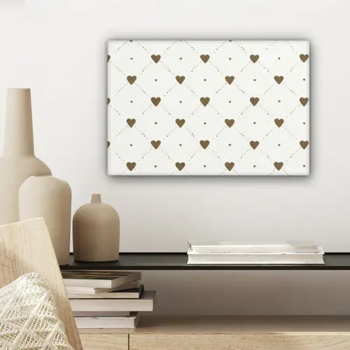 Hartjes - Patroon - Raster - Klassiek canvas 2cm klein -sfeer6