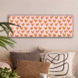 Hartjes - Getekend - Oranje canvas 2cm klein 828 -sfeer1