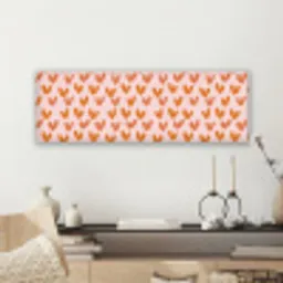 Hartjes - Getekend - Oranje canvas 2cm klein 828 -sfeer6