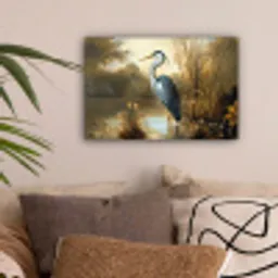 Reiger - Water - Planten canvas 2cm klein -sfeer1