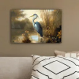 Reiger - Water - Planten canvas 2cm klein -sfeer3