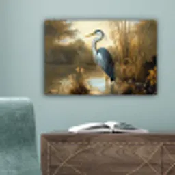 Reiger - Water - Planten canvas 2cm klein -sfeer4