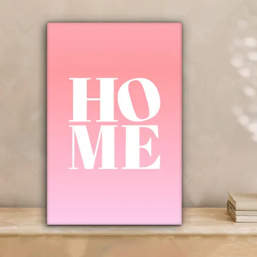 Home - Letters - Groot - Roze canvas 2cm klein -sfeer1