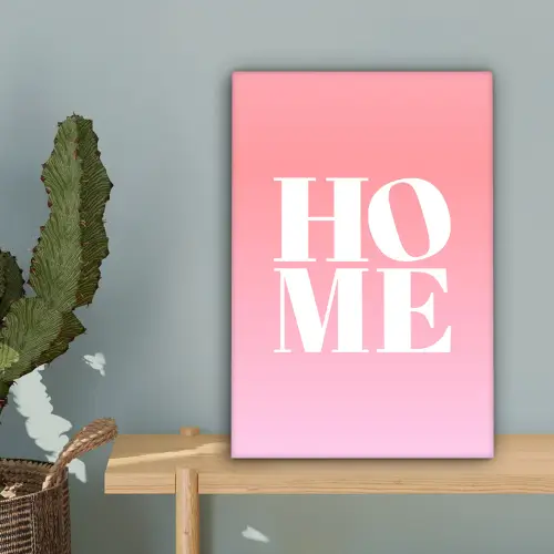 Home - Letters - Groot - Roze canvas 2cm klein -sfeer4