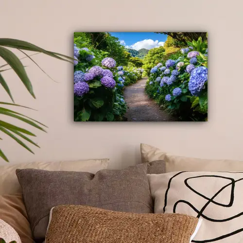 Hortsensia - Pad - Bloemen canvas 2cm klein -sfeer1