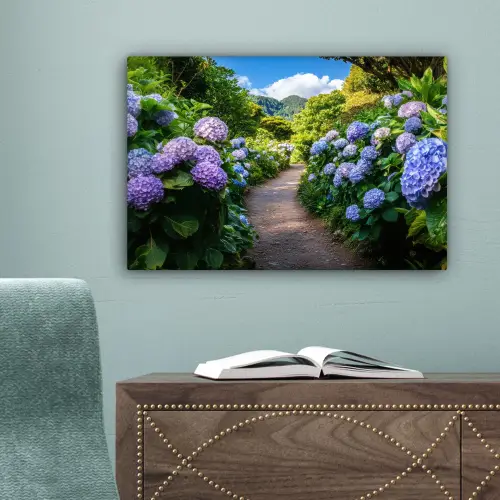 Hortsensia - Pad - Bloemen canvas 2cm klein -sfeer4